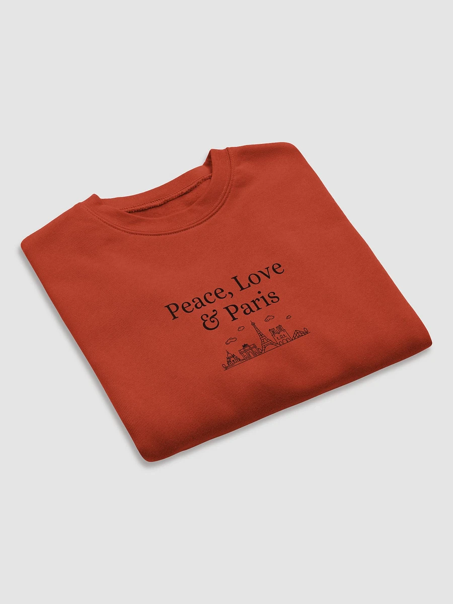 Peace, Love and Paris with Monuments Crop Sweatshirt | Black Ink product image (5)