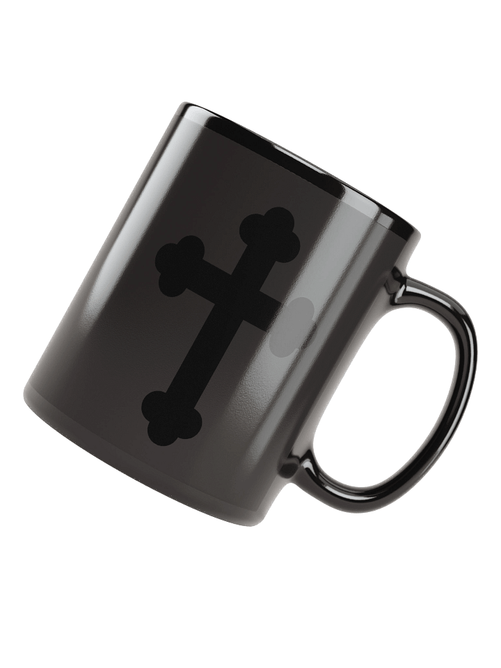 Glossy Black on Black Cross Mug product image (2)