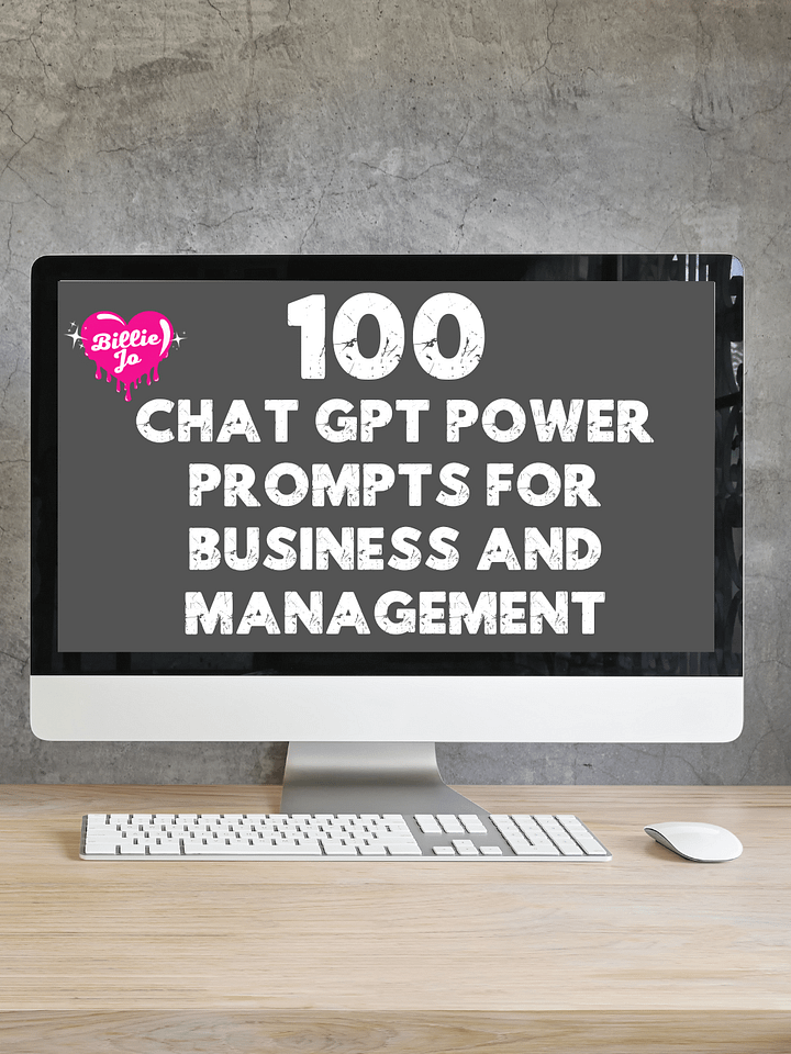 [BJ] 100 Chat GPT Power Prompts For Business and Management product image (1)