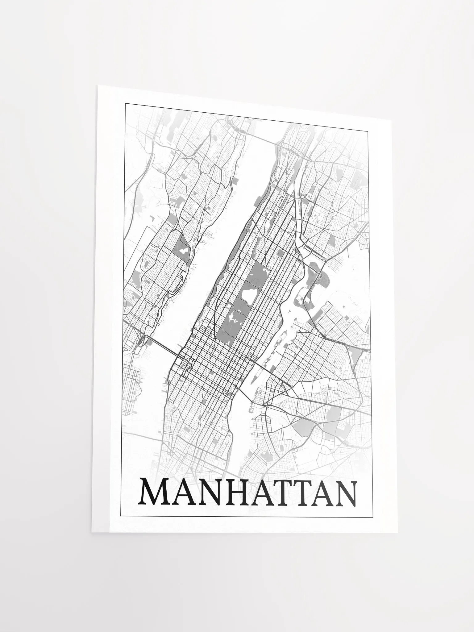 Manhattan, New York City, New York, USA, city map print product image (14)