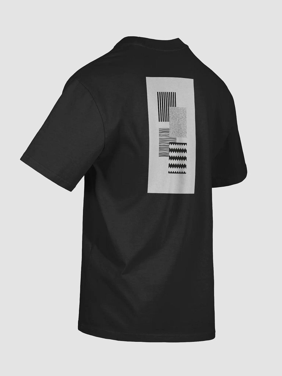 Geometric Monochrome Design on Premium Faded Logo T-Shirt product image (30)