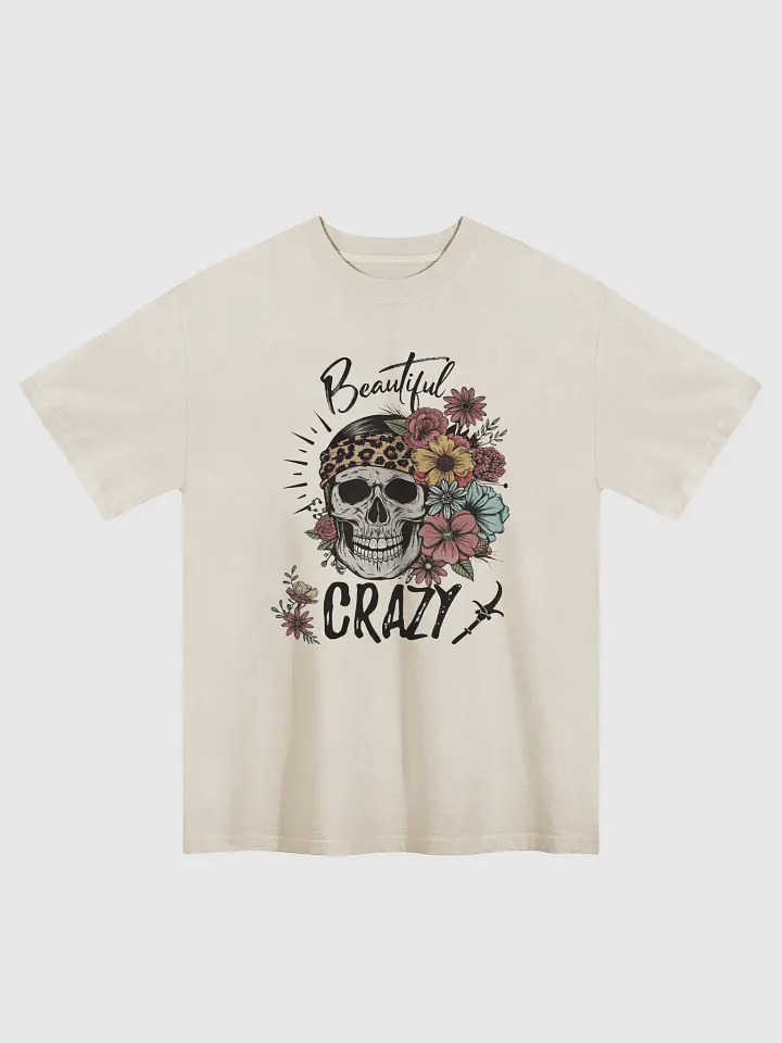 Beautiful Crazy Skull Faded T-Shirt product image (2)