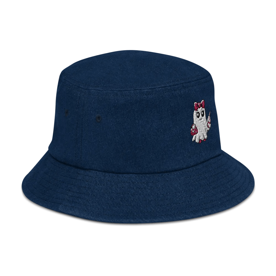 Cute Ghost Embroidered Denim Bucket Hat product image (3)