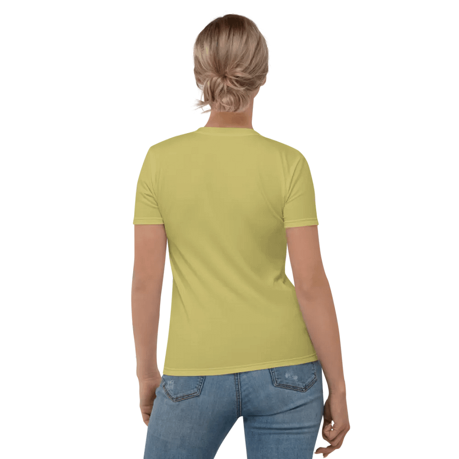 Plain Medium Yellow Light Summer Women's Crewneck Polyester Heavyweight Premium T-Shirt by Treasure Pie product image (8)