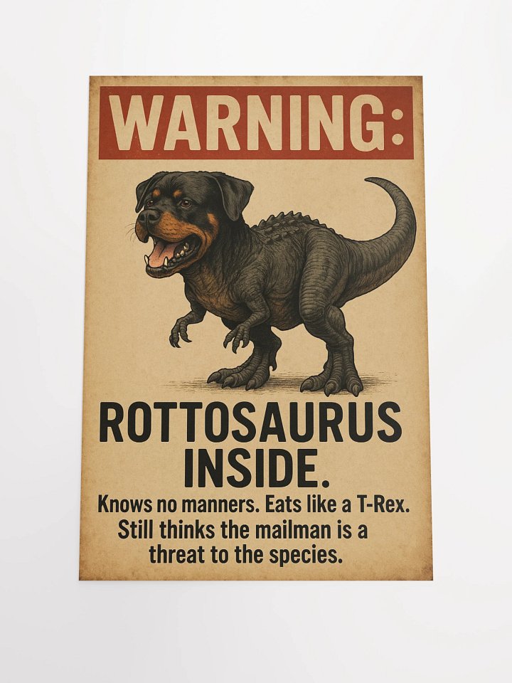 WARNING ROTTOSAURUS INSIDE Poster product image (1)