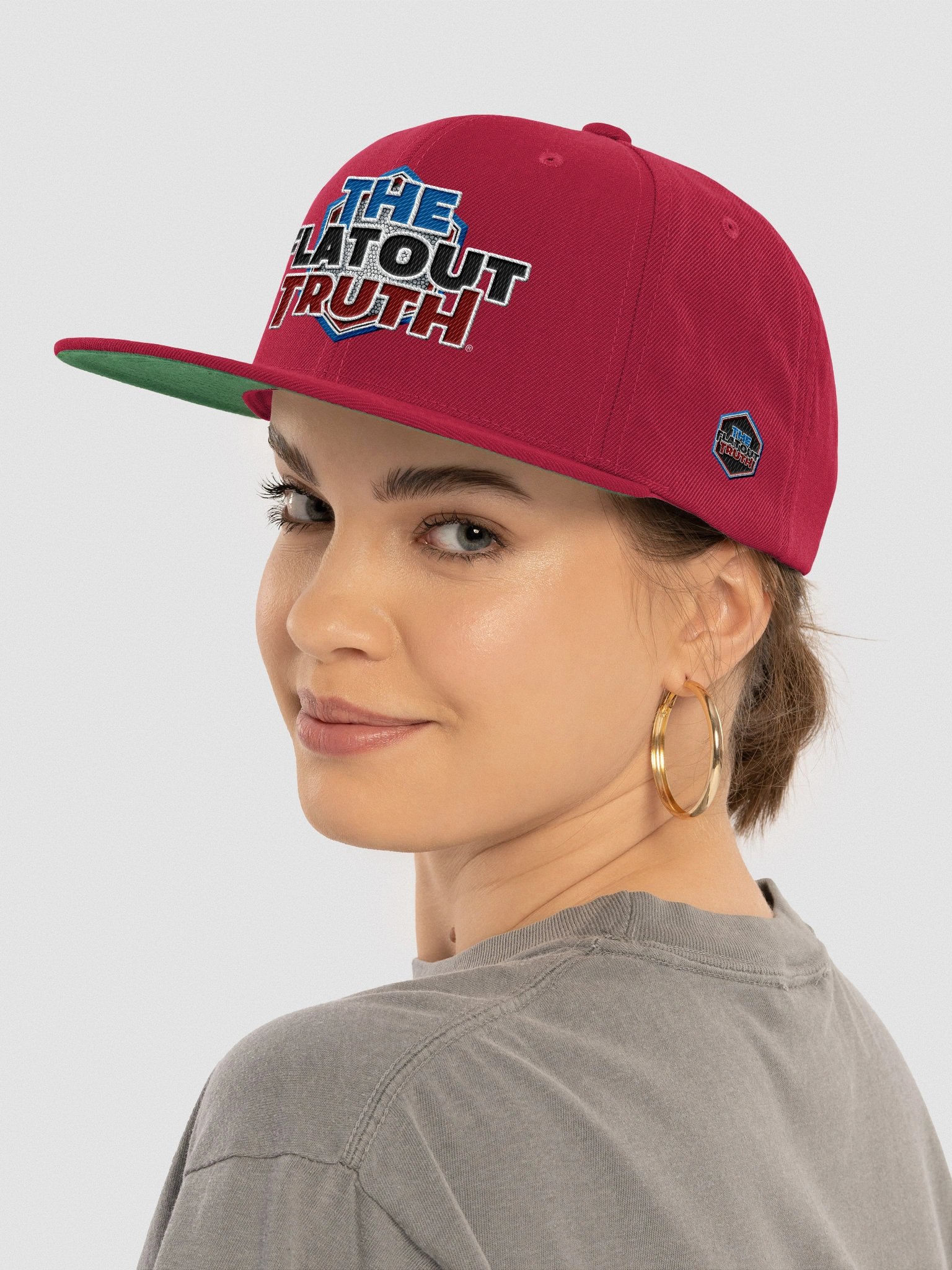 TFOT Bold Blue Hex Flat Snapback Hat product image (5)