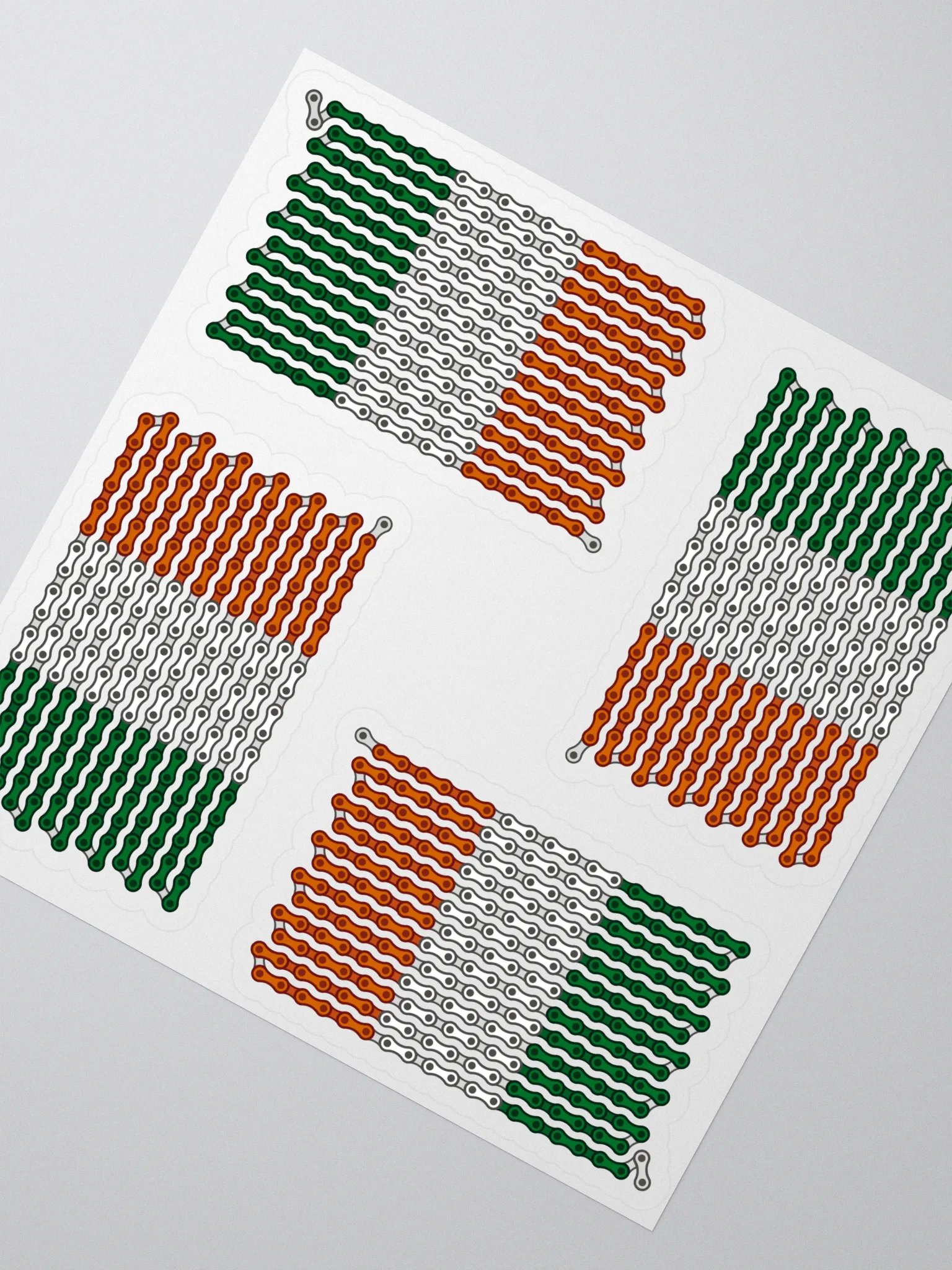 Ireland Bike Chain Flag Sticker 4 Pack product image (2)
