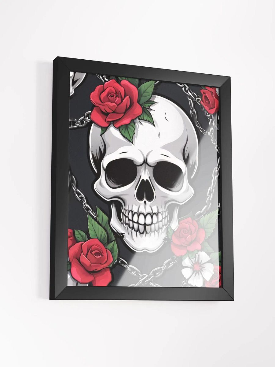 Skulls with Rose Flowers Thorns and Chains Wall Art Framed Print product image (3)