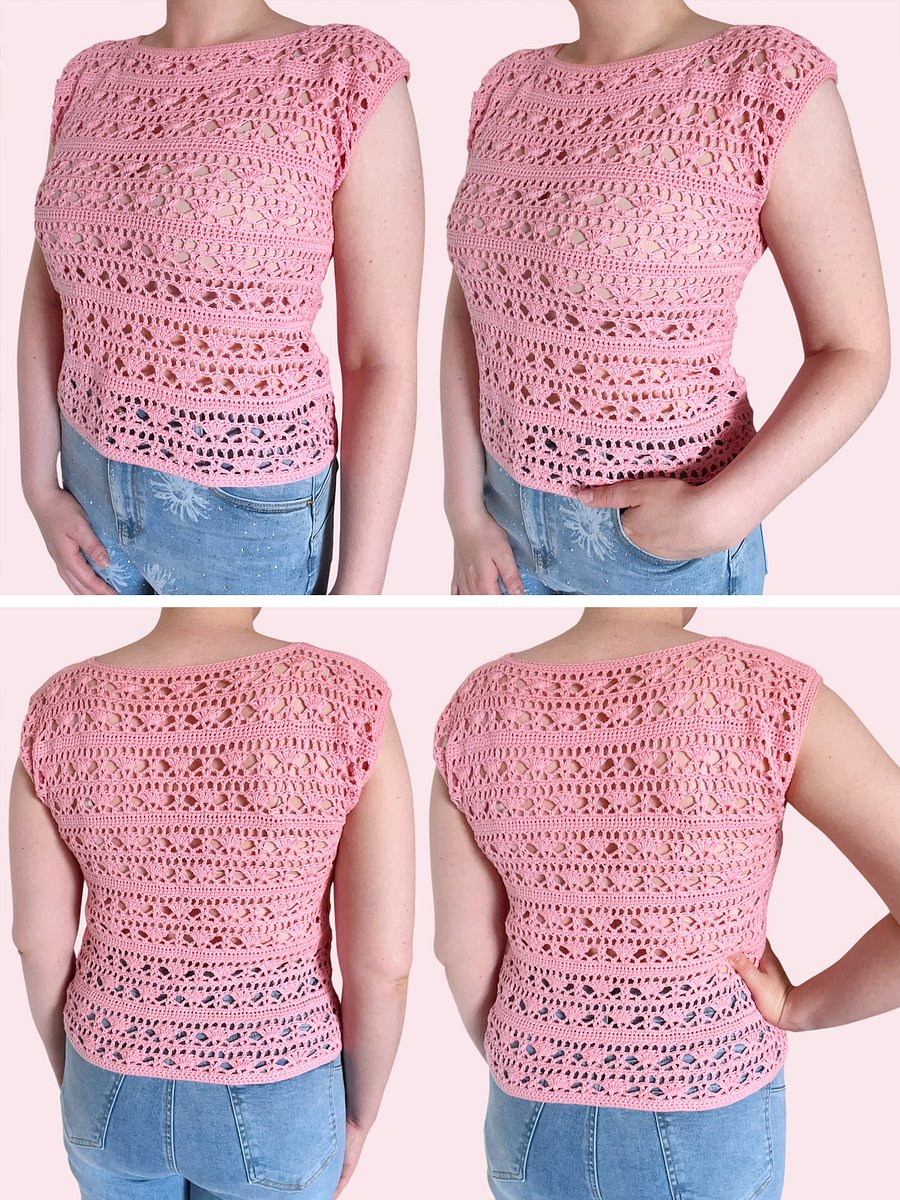 Crochet Pattern: Beach Shells Top, Sizes XS-4X product image (2)