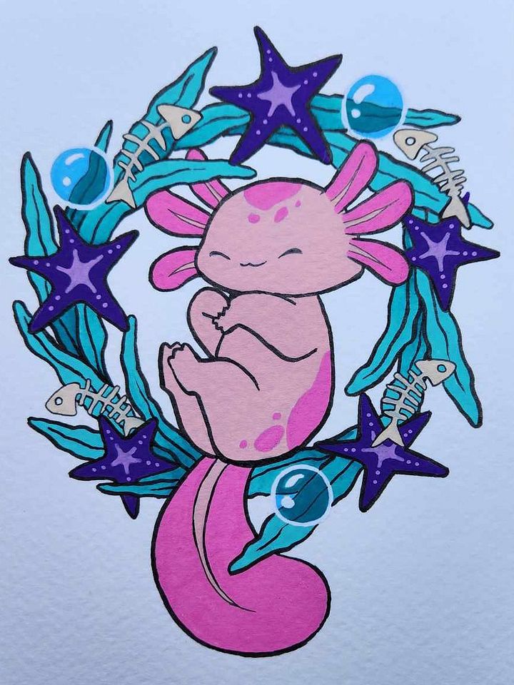 Dessin original Noël Axolot product image (1)