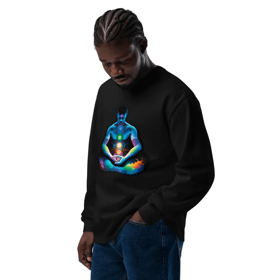 [Meditation] - Unisex Premium Heavyweight Long Sleeve Shirt product image (14)
