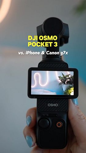 Let’s compare the cameras 📸✨ DJI Osmo Pocket 3 vs. iPhone vs. Canon G7X! 
•
I got the creator combo and all of the accessorie...