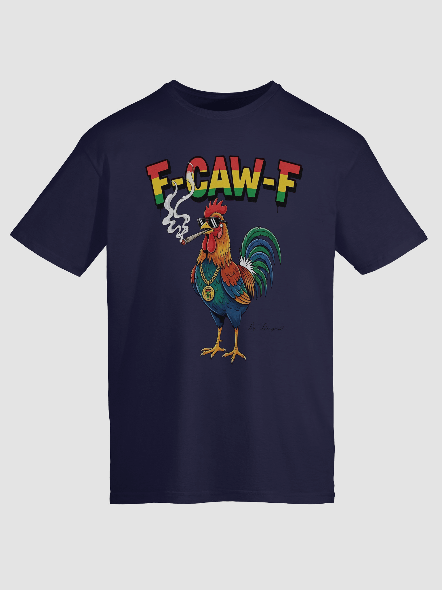 Funny Rooster T-Shirt – Big Rooster Graphic Tee with “F-CAW-F” Slogan – Farm Humor Shirt, Gag Gift product image (89)