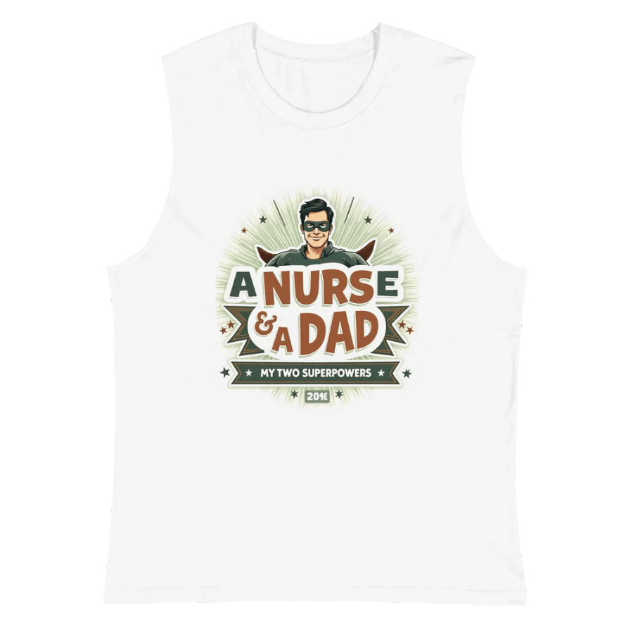 Nurse & Dad Superpower Muscle Tank product image (2)