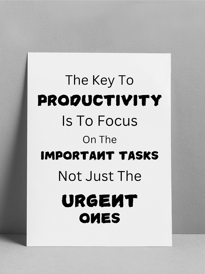 Productivity Focus Motivational Poster product image (1)