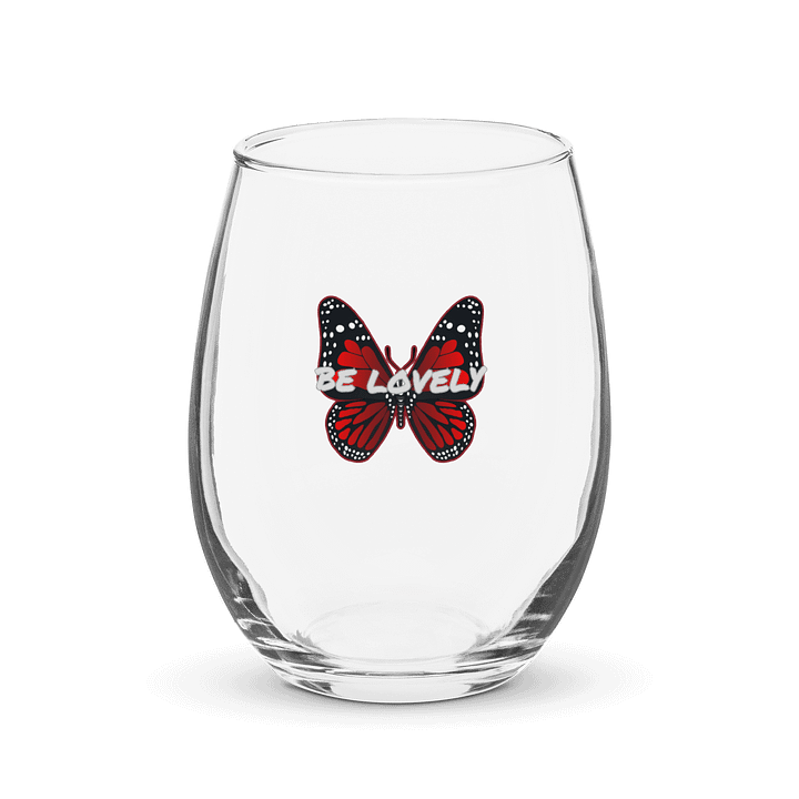 Be Lovely Butterfly Stemless Wine Glass product image (1)