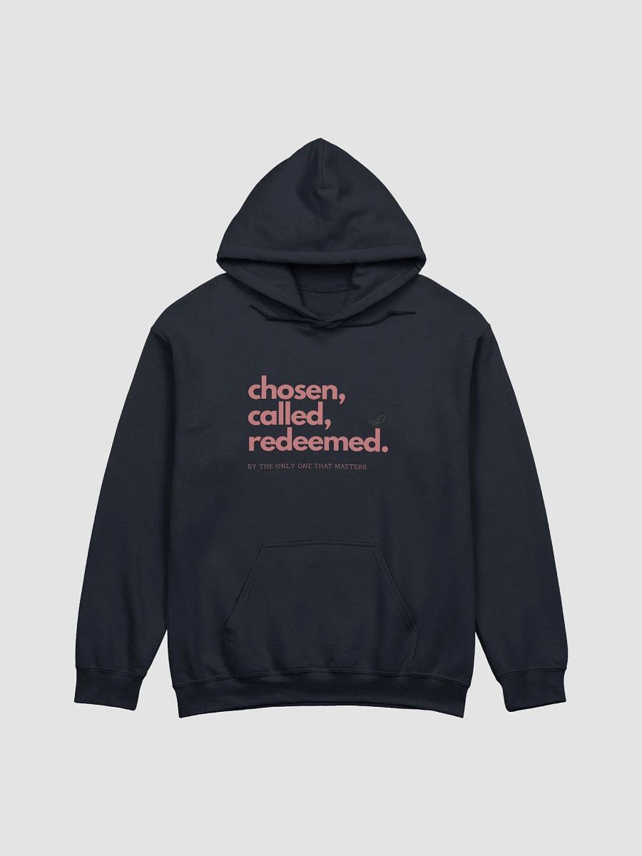 Chosen, Called, Redeemed Unisex Hoodie (Pink Text) product image (2)