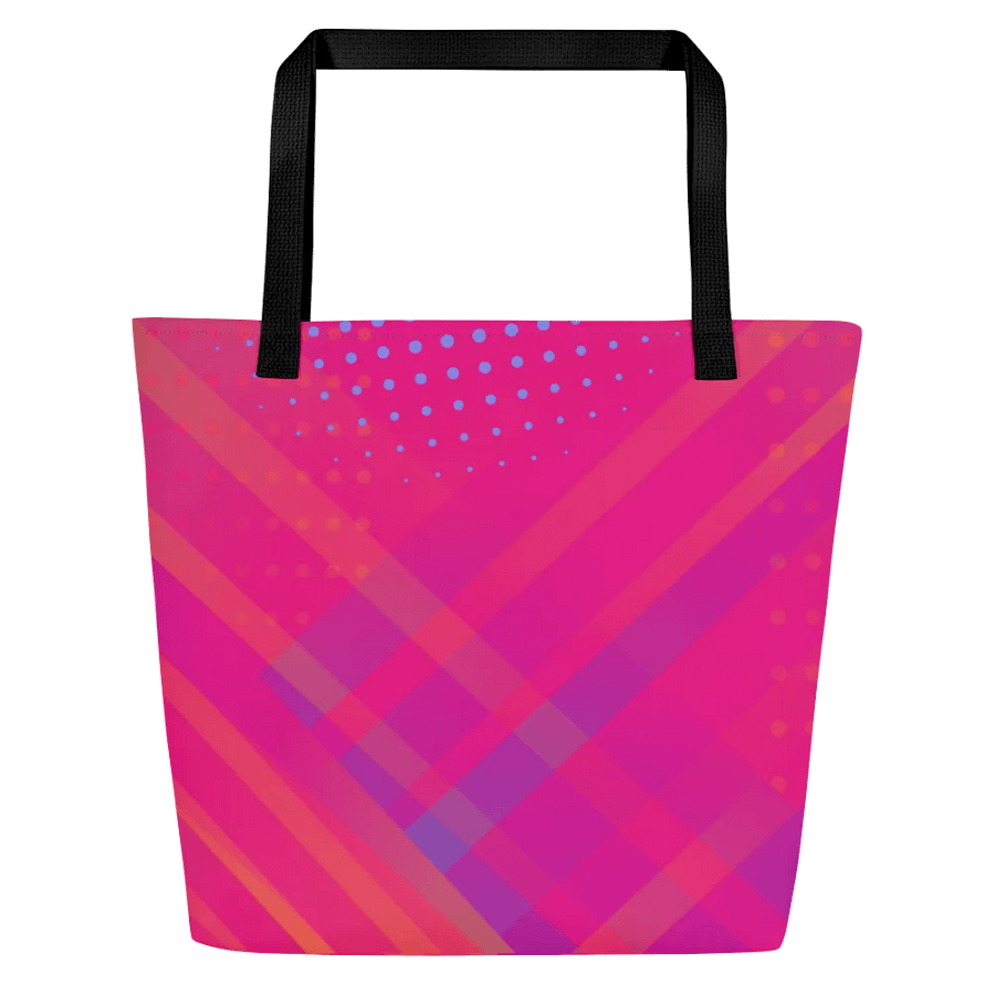bold pink tote bag geometric design for a striking lady product image (3)