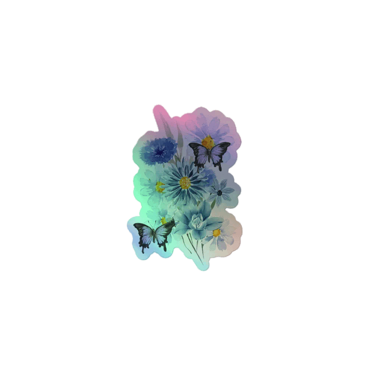 Butterfly Blooms Holographic Sticker Sheet product image (1)