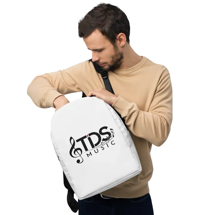 TDS Music White Minimalist Backpack product image (1)