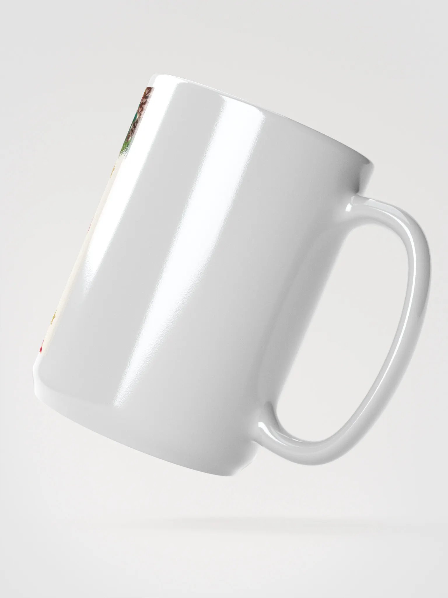 Santa's Greeting White Glossy Mug by Everlyn Riche product image (2)