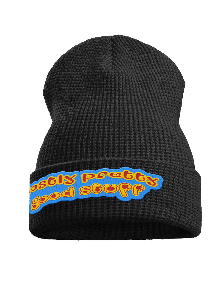 Mostly Pretty Good Stuff Logo Waffle Beanie product image (2)