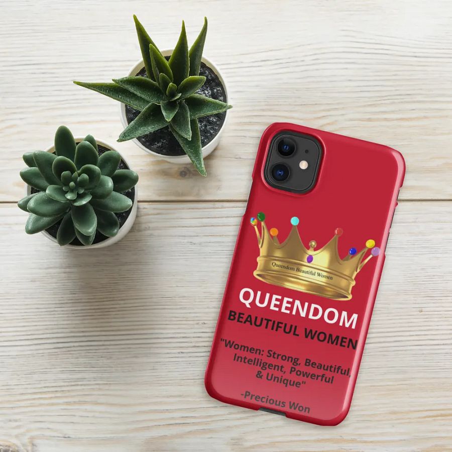 Queendom Beautiful Women iPhone® Snap Case (Crown-Red) product image (3)