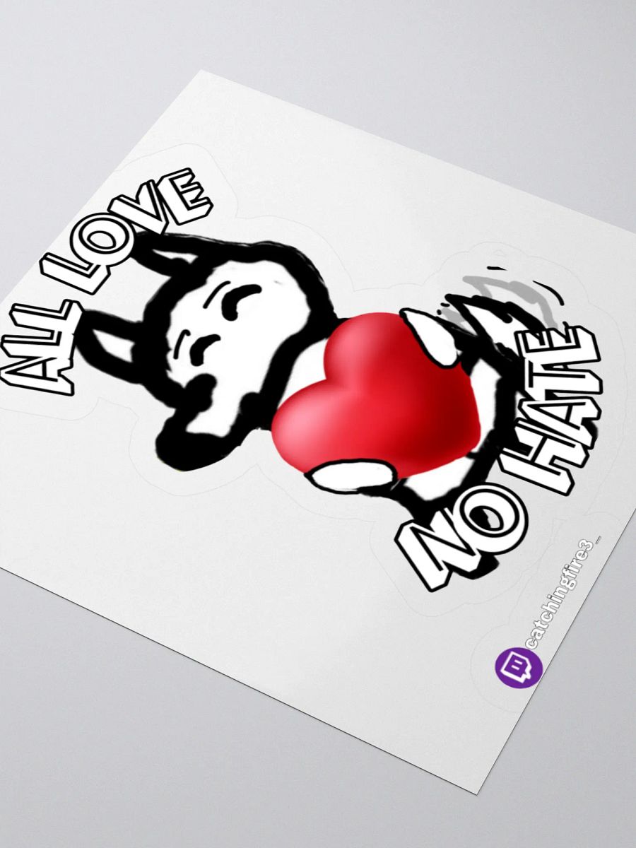 All Love No Hate sticker product image (3)