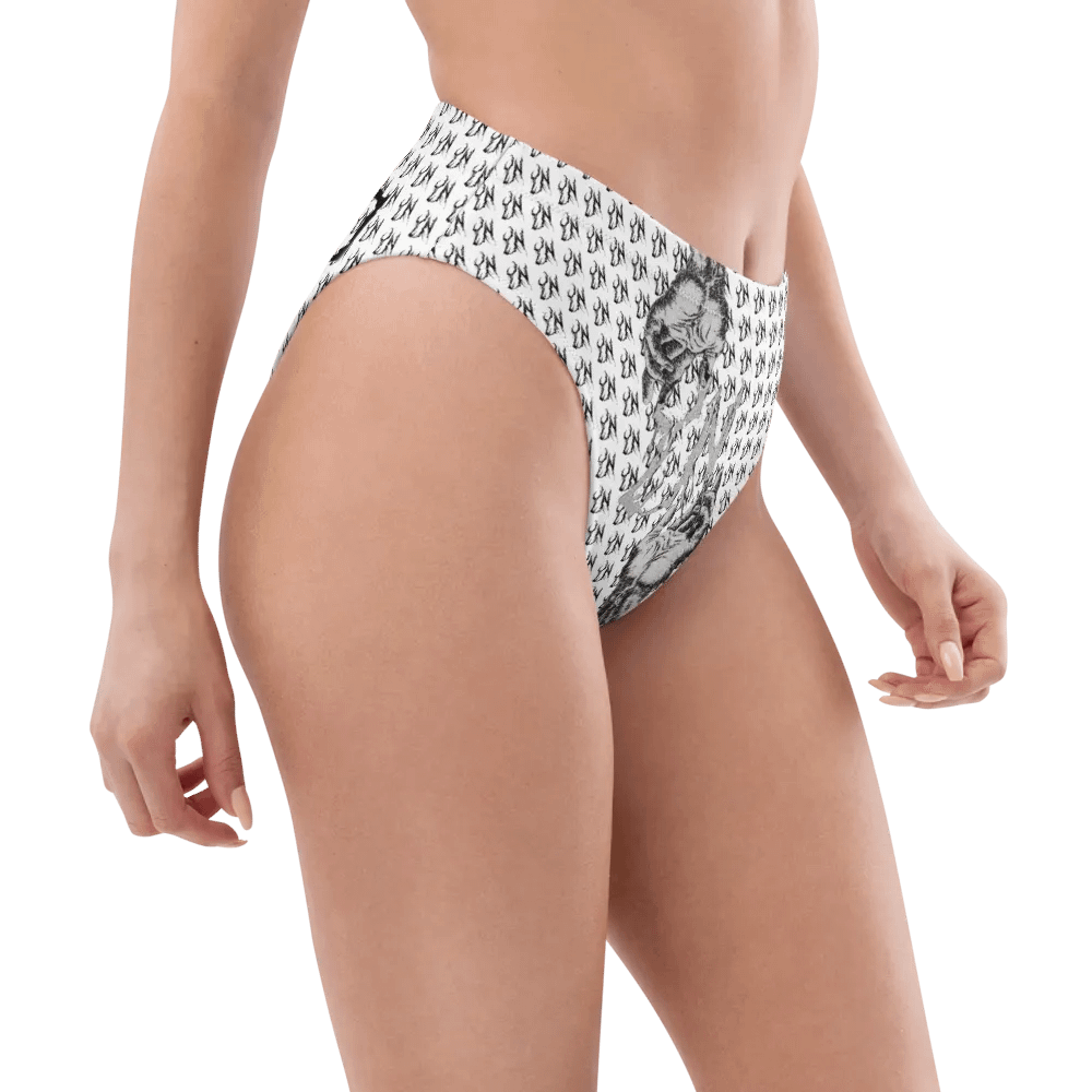 YN Checker Print High Waisted Bikini Bottom product image (5)