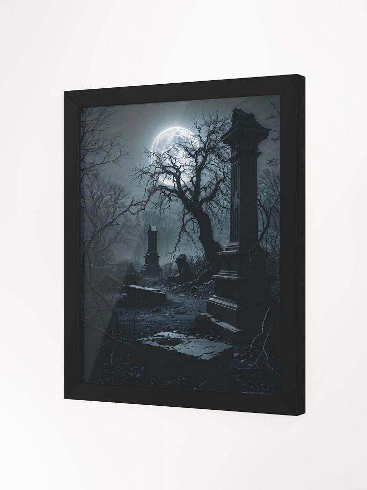 Gothic Moonlit Graveyard Framed Print product image (10)
