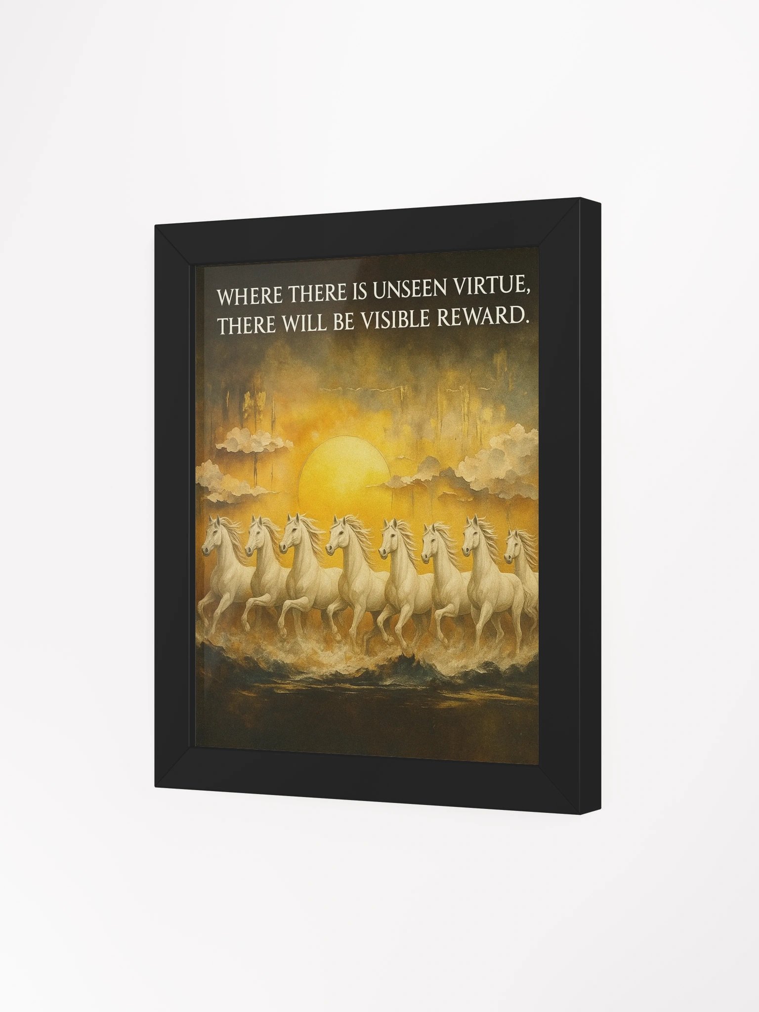 Unseen Virtue, Visible Reward – Nichiren Buddhism Motivational Wall Art | Framed Matte Poster product image (3)