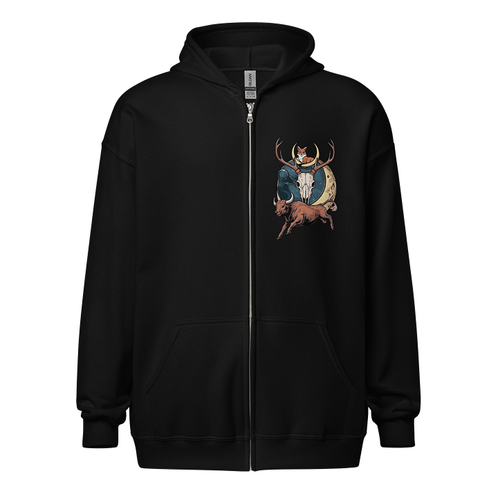 Two Moons Vixen Stag and Bull Fantasy Zippy Hoodie product image (1)