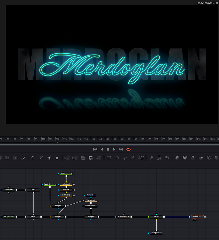 Neon Reflection Text product image (2)