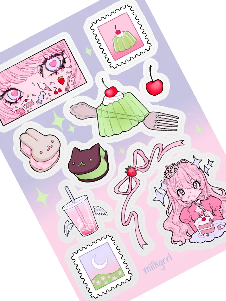 princess of sugar // sticker sheet product image (1)