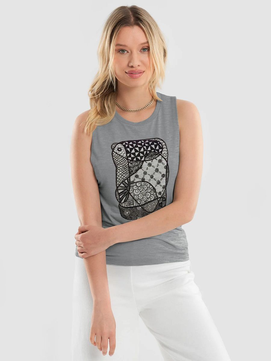 Whimsical Monochrome Flowy Tank product image (13)