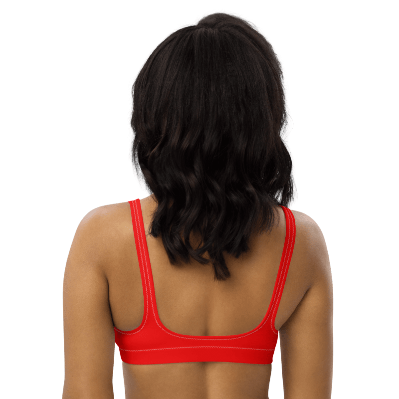 Plain Color Red Padded Bikini Top product image (2)