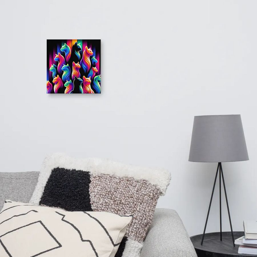Canvas (in): Colourful Cat Pyramid product image (10)