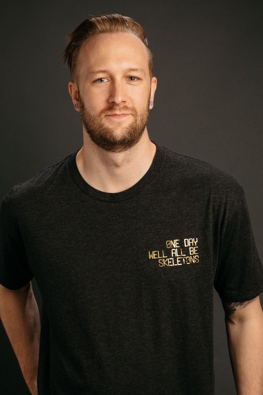 ONE DAY WE'LL ALL BE SKELETONS TEE - BLACK product image (4)