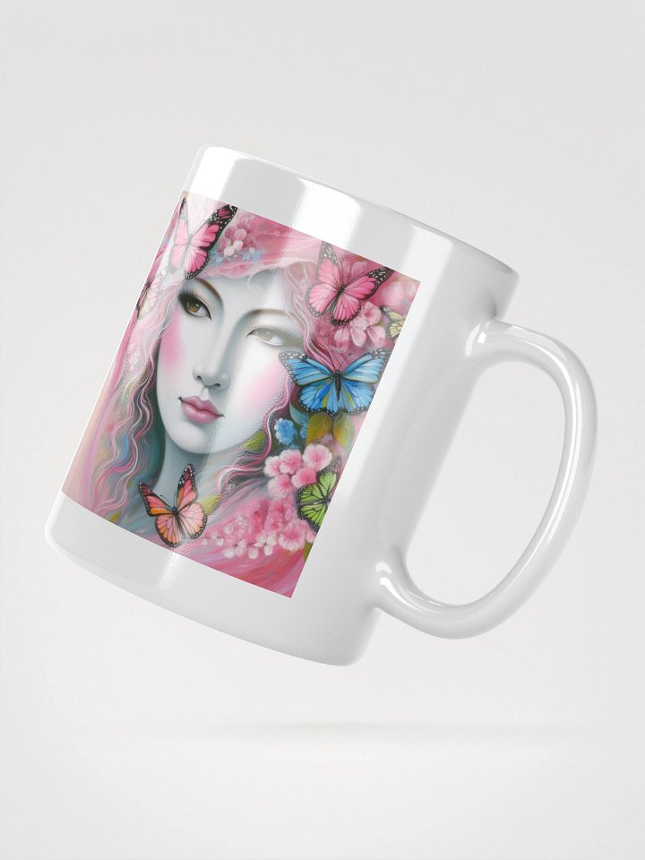 Woman With Pink Butterflies Mug product image (6)