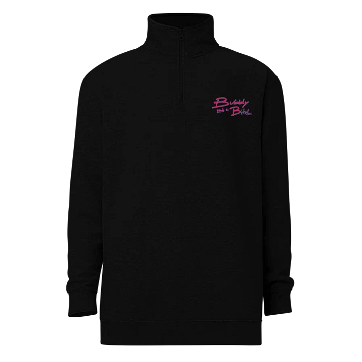 Bubbly and a B*tch (berry shadow design) embroidered quarter zip product image (2)