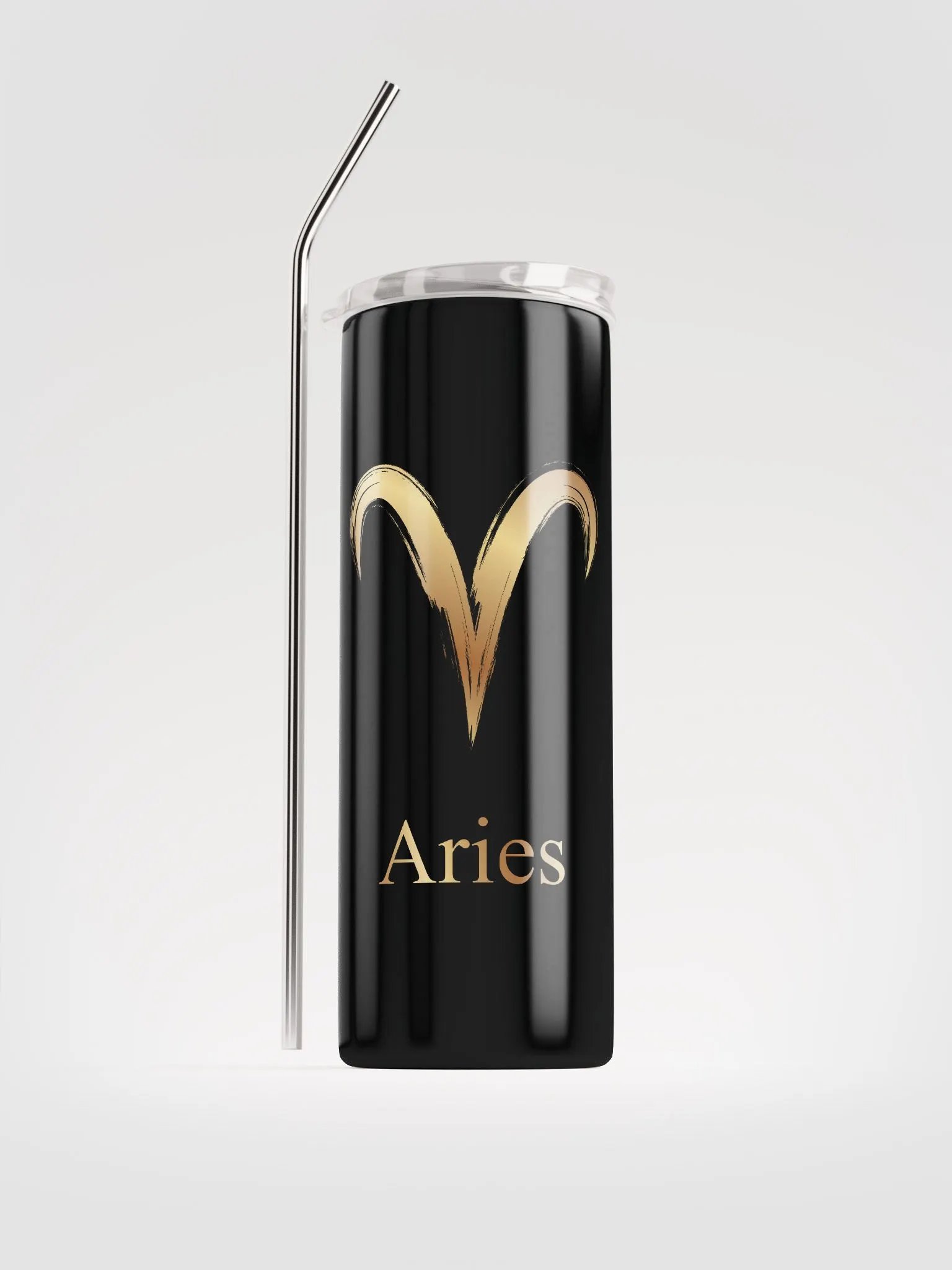 Radiate Aries Zodiac Vibes with our Golden Sign Stainless Steel Tumbler! product image (1)