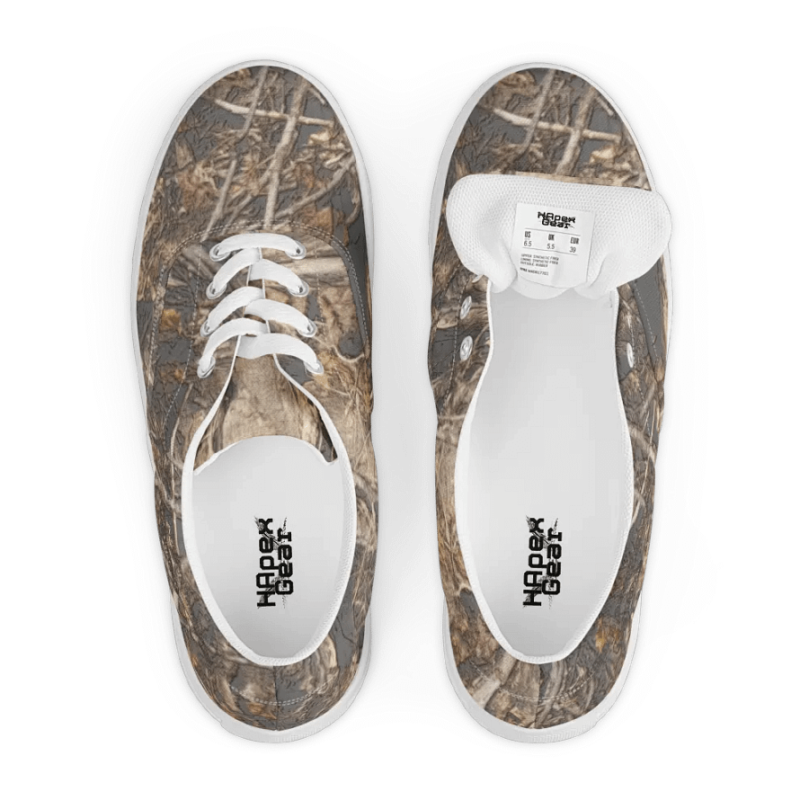 Women's Lace-Up Canvas Shoes - Dead Split - It Happennnns Camo product image (7)