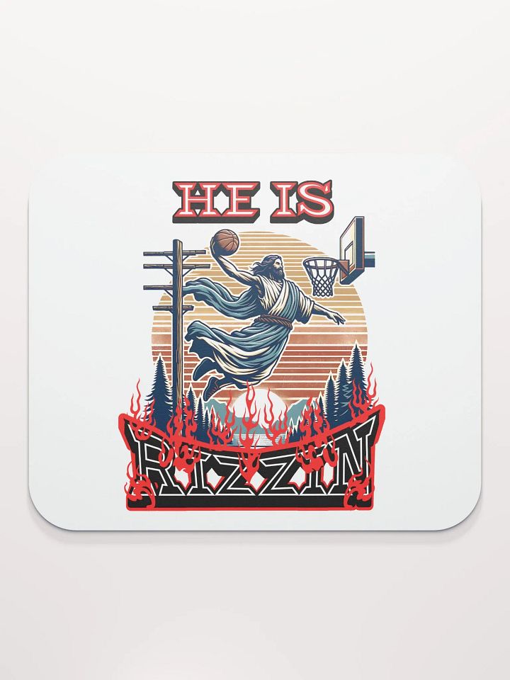 He Is Rizzin Basketball Jesus Rising Icon Mouse Pad product image (1)