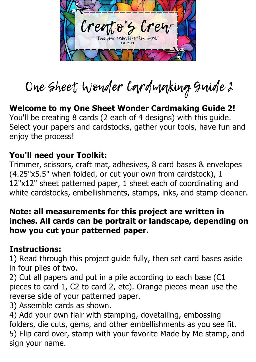 One Sheet Wonder Guide 2 product image (2)