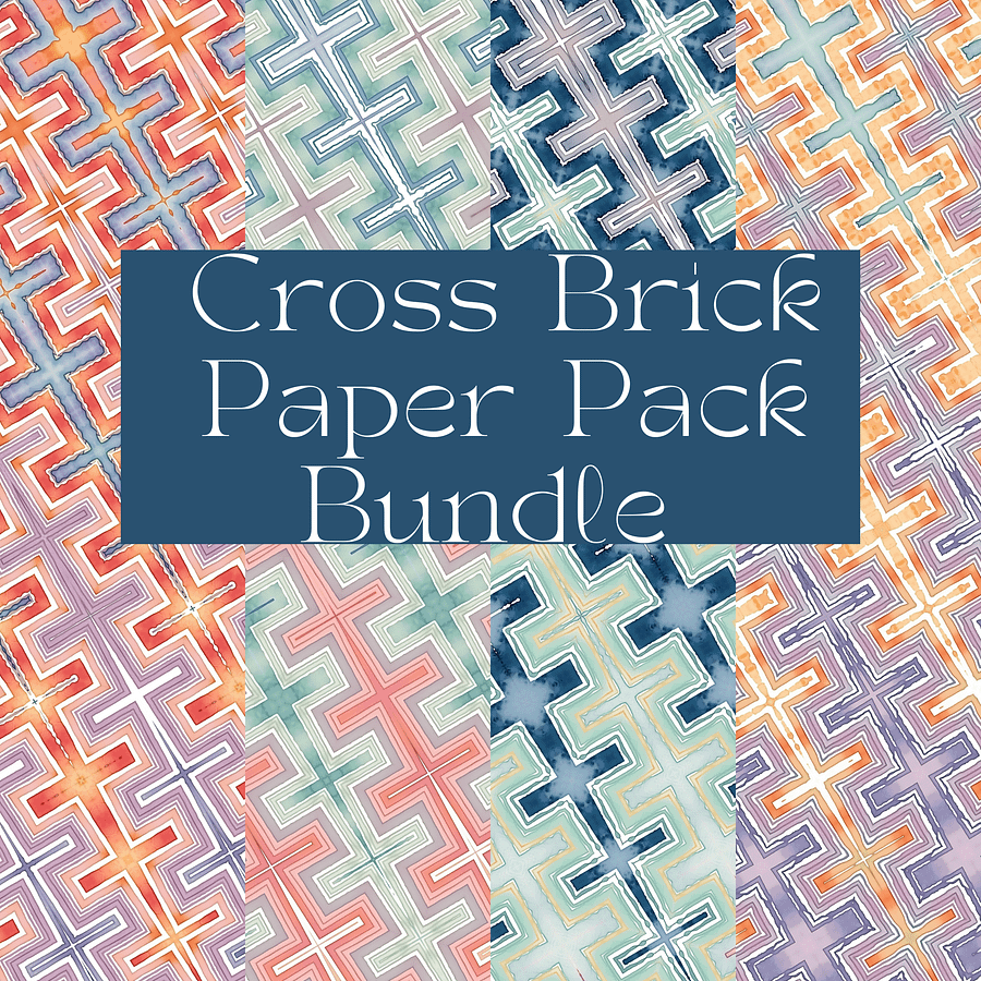 Pastel Cross Bricks Paper Bundle product image (1)
