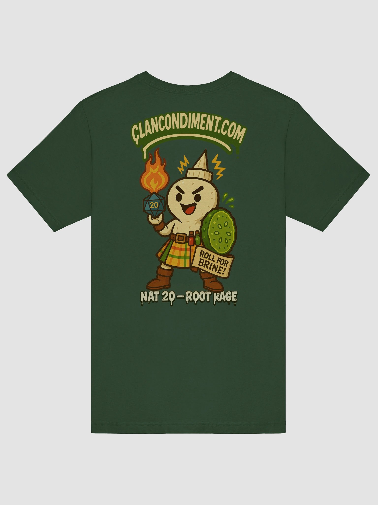 NAT 20 Root Rage Horseradish Tee | Tabletop RPG T-Shirt product image (5)