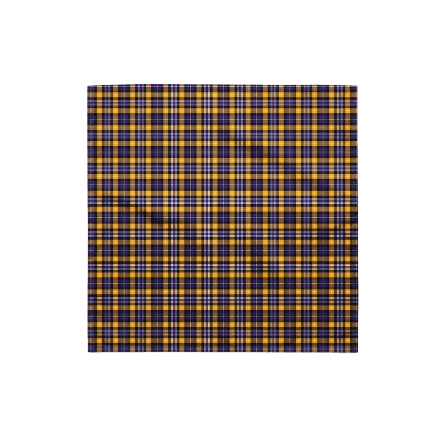 Purple and Yellow Gold Sporty Plaid Bandana product image (4)