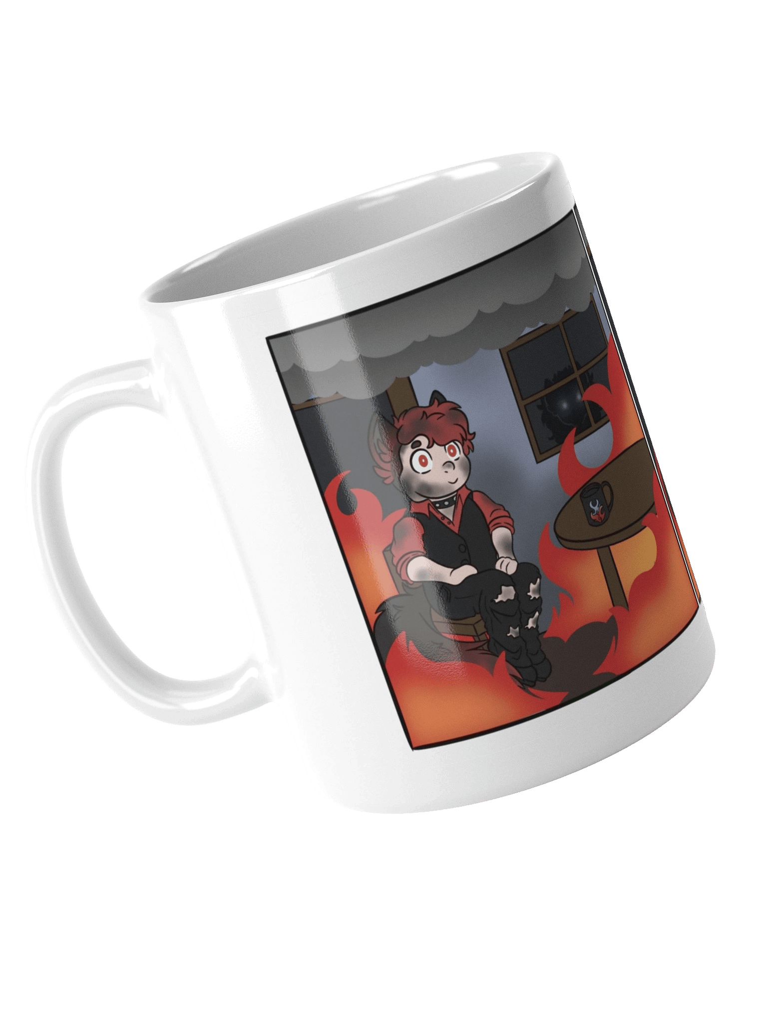 White Glossy Mug - This Is Fine Meme product image (7)