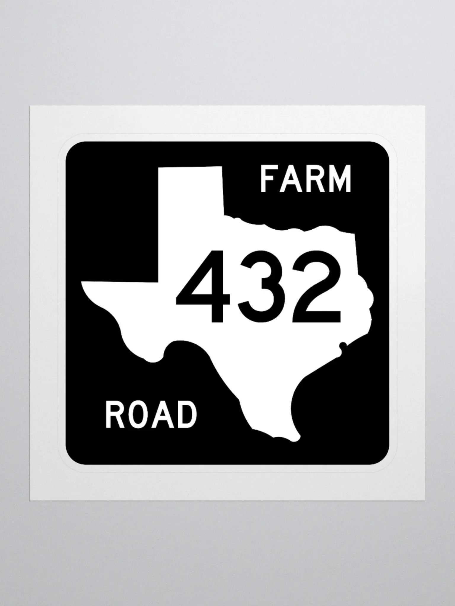 Texas Farm Road Sign FM 432 Sticker product image (1)