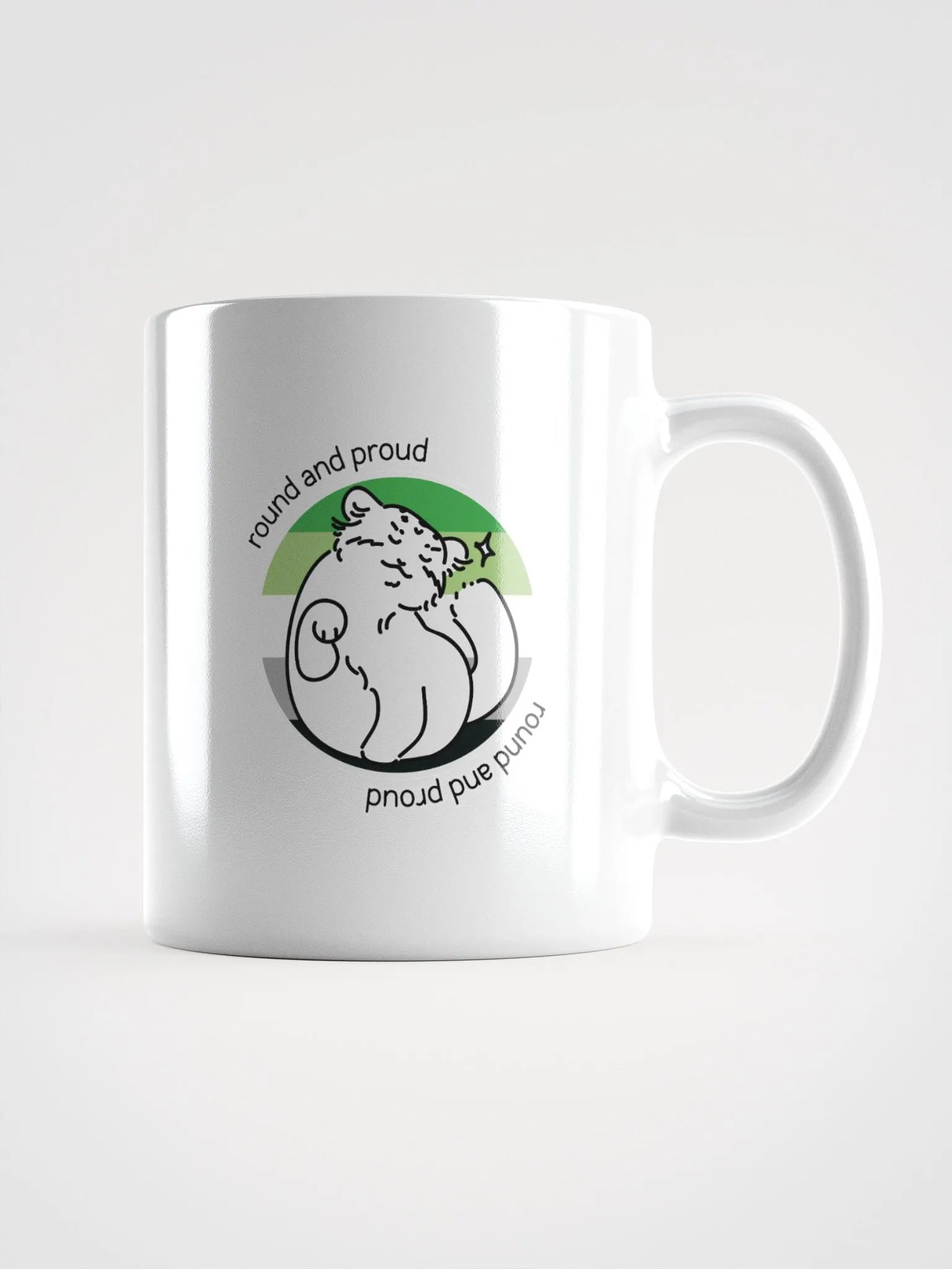 Round and Proud Manul Aromantic Version - White Mug product image (2)